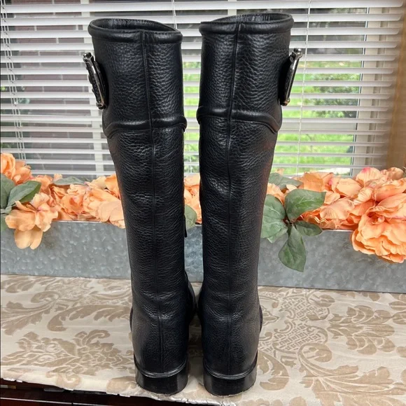 Gucci Black Leather Techno Horsebit Riding Boots Size 35.5 - Picture 10 of 17